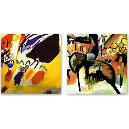 2PCS Artwork Pictures Canvas Painting On Canvas Original Art On Canvas Extra Large Wall Art Yellow Painting Picture Unframed