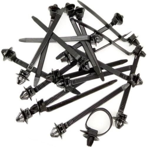 20pcs Car Cable Fastening Ties for BMW AUDI VW Opel Ford Toyota DACIA Lada Skoda Mercedes Benz Renault Volkswagen Toyota Honda