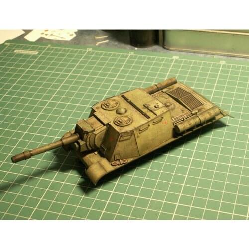 1:35 USSR ISU-152 Heavy Gun Emulational DIY 3D Paper Card Model Building Sets Educational Toys Military Model Construction Toys