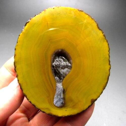 433g/73mm Pair of Unpolished Achat Agate Thunderegg Half Geode - crystals and stones healing Mineral specimen Home Decor L0234