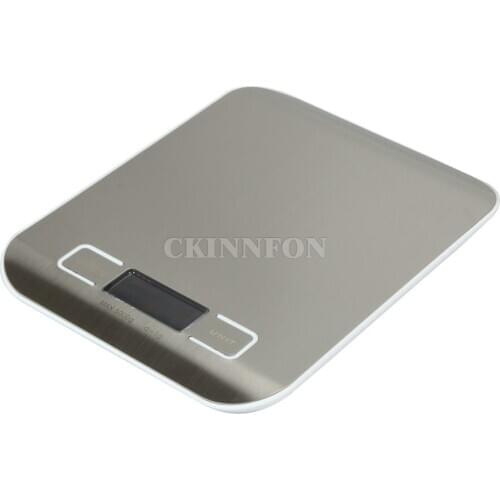 50Pcs/Lot 5kg X 1g 1.7" Digital Weight Kitchen Food Diet Scale H318 White