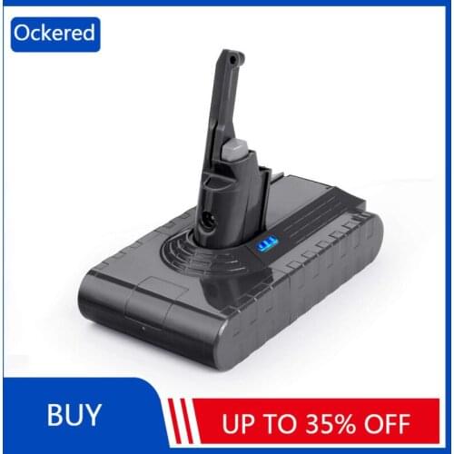 Ockered V8 4000mAh 21.6V Battery For Dyson V8 Battery Absolute V8 Animal Li-ion SV10 Vacuum Cleaner Rechargeable BATTERY L70