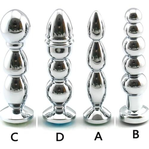 Metal Anal Beads Dildo Butt Plug Adult Erotic Anus Masturbator Anal Dilator Stimulator Ass Plug Sex Toys For Women/Men Buttplug
