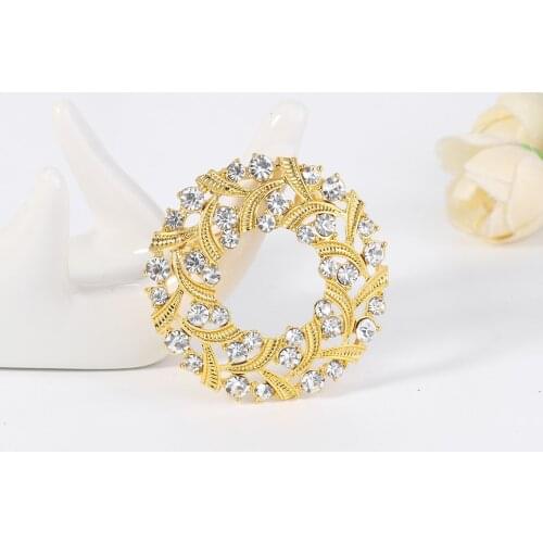 Geometric Circular Personality Wreath Brooches for Women Enamel Brooch Pins Jewelry Accessories