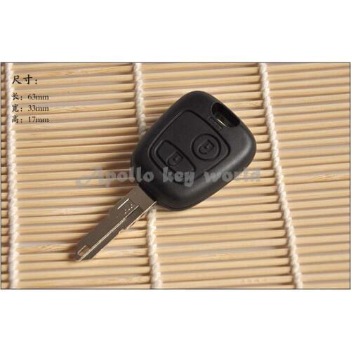 Good Quality 2 Buttons Remote Key Fob Case Shell For Peugeot 106 206 306 406