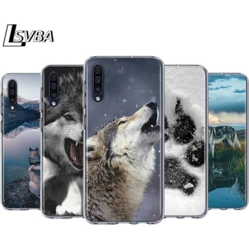Wolf Animal For Samsung Galaxy A90 A80 A70 A60 A50 A40 A30 A32 A52 A72 A02S A2 A20S A20E A10S A10E A10 Phone Case