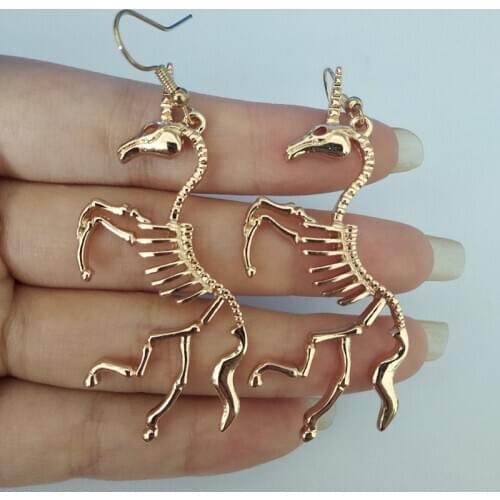 EM117 Exaggeration Unicorn Skeleton Earrings Fashion Jewelry Earrings For Women