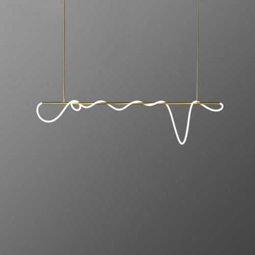 Chrome Golden Black White Designer Music Notes LED Chandelier Lighting Suspension Luminaire Lampen For Dinning Room