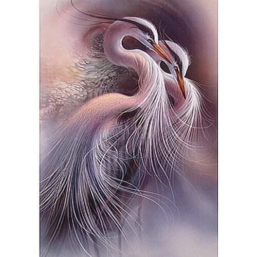 JMINE Div 5D Red crowned crane Bird Full Diamond Painting cross stitch kits art High Quality Animal 3D paint by diamonds