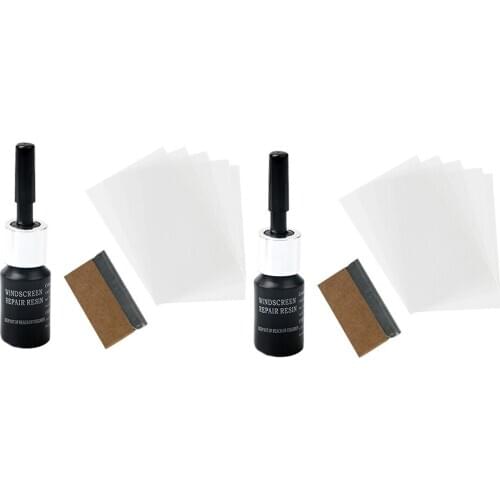 2 Sets Car Windshield Repair Kit Windscreen Glass Chip Crack Repairing Quick Fix