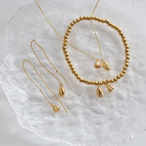 Jewelry Set Dubai For Women Luxury Brand Earrings Necklace Bracelets Gold No Fading High Quality Wholesale Price Jewelry Set