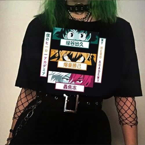 Hot My Hero Academia Cute Anime T Shirt Women Men Casual Harajuku Tee Oversize Summer T-Shirts