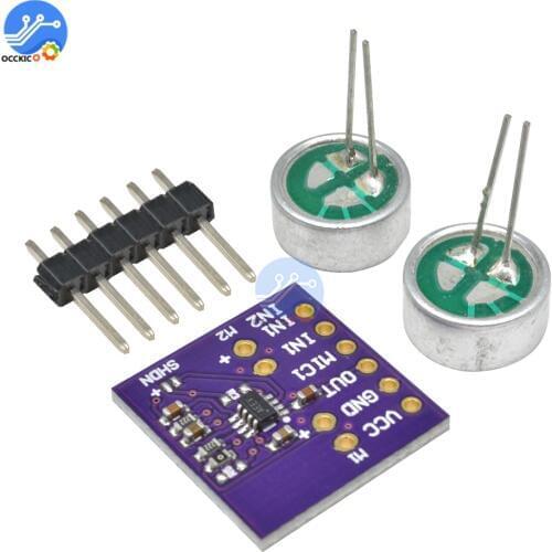 MAX9813H Microphone Amplifier Module Double Input 20dB Fixed Gain Low Noise 4.5V to 5.5V CJMCU-9813 Amplifier Board