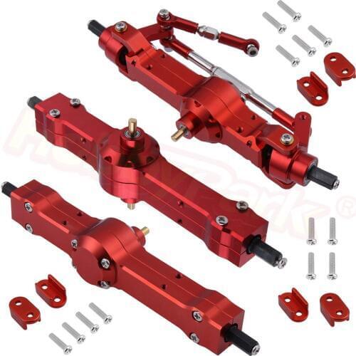 Metal Aluminum Bridge Axle Gear Box Set Assembled For WPL 1/16 B-16 B16 B36 RC Car Military Truck Crawler Replacement Parts