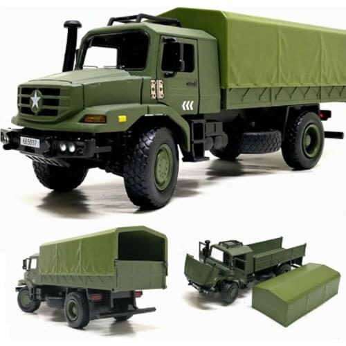 Alloy RC Car Model Ornaments 1:36 Military Transport Truck Off-road Car Collection Home Desk Decoration Ornament Kids Gift