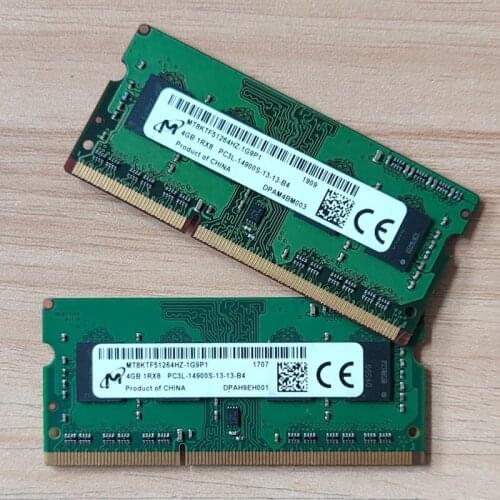 Micron memoria DDR3 RAMS DDR3 4GB 1RX8 PC3L-14900S 1866MHZ memory for laptop ddr3 ram for notebook 1pcs