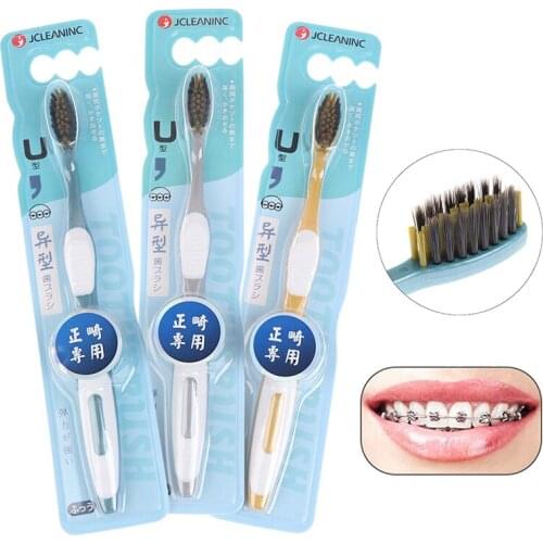 Orthodontic Braces Toothbrush U-Shaped Soft Bristle Teeth Brushes Oral Hygiene 1 Pcs