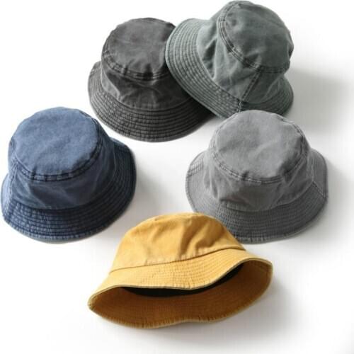 New Fashion Women Ladies Denim Bucket Hat Cotton Washed Fishing Hunting Cap Outdoor Beach Fisherman Panama Bucket Hat