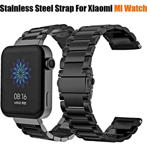 For Xiaomi Mi Watch Stainless Steel Strap Luxury Business Bracelet Watchbands Smart Watches Bands Gidts