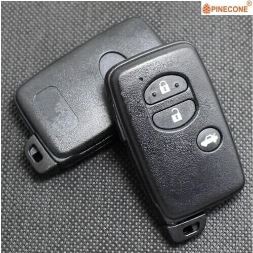 PINECONE for TOYOTA HIGHLANDER VENZA PRIUS RAV4 Keyless Entry 3 Button Replacement Smart Car Key Fob Shell Case