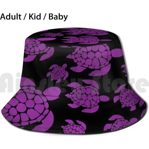 Watercolor Galaxy Turtles - Purple Sun Hat Foldable UV Protection Turtle Galaxy Galaxy Turtle Watercolor Watercolor