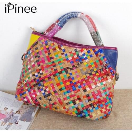 IPinee Genuine Leather Women Shoulder Bags 2021 New Trend Ladies Crossbody Bag For Womens Luxury Designer Big Handbag