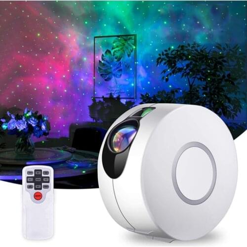 LED Galaxy Projector Ocean Wave Colorful 3D Night Lights Sky Projection Lamp Kids Room Decoration Projektor Gwiazd Veilleuse
