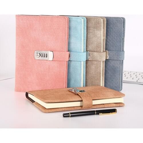 Creative Notebook Password Book With Lock Diary Notepad Business Books School A5 Planner Organizer Writing Pads Office Supplies