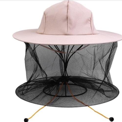 Breathable Bee Proof Hat Cotton Linen Woven Hat Bee Keeping Equipment Bee Keeping Special Protective Hat With Face Net