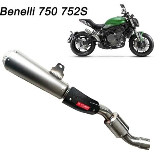 Motorcycle Exhaust Muffler Link Pipe Carbon Fiber Exhaust middle Pipe Escape For Benelli 752s 750 QJ750
