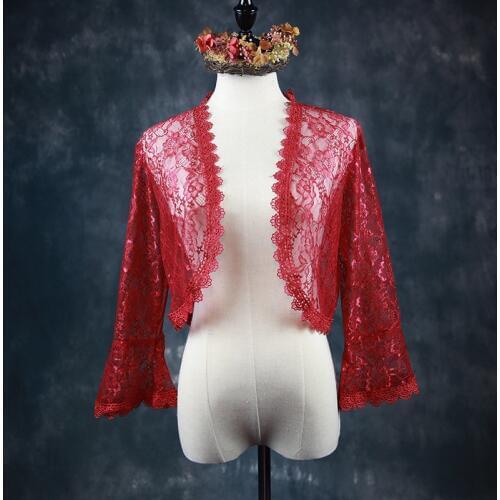 Lace Bolero Women Jacket Wrap Elegant Short Bridal Shawls And Wraps Wedding Evening Capes For Dress Bride Jacket Bolero Mariage