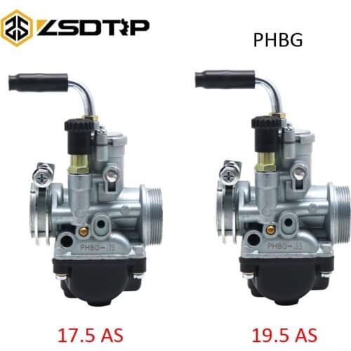 ZSDTRP Dellorto PHBG 17.5mm/19.5mm AS Carburetor Manual Pull Choke/ Automatic Choke 4 Stroke 50cc-80cc Engine For Scooter Moped