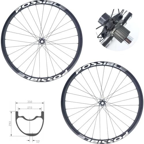 29er BOOST 148 Carbon MTB 33MM 360g RIM mit XT M8110 Micro Spline 12 Geschwindigkeit Hub für XC MTB Bike Laufradsatz Tubeless Re