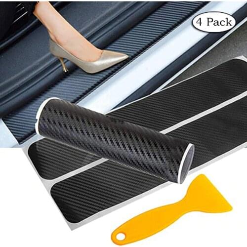 4pcs Set Car Door Sill Protector Stickers For Lifan X60 Cebrium Solano New Celliya Smily Geely X7 EC7