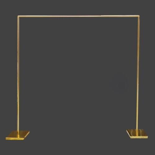 Shiny Wedding Metal Gold Plated arch golden wedding backdrop stand stage flower Stand balloon arch stand arch flower