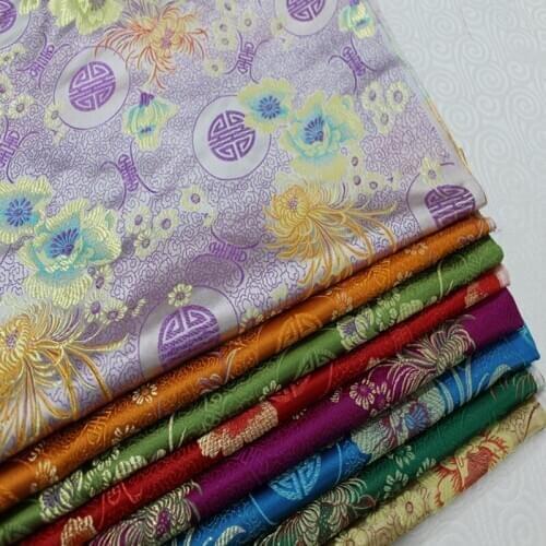 CF76 1 Yard Marguerite Pattern Traditional Chinese Stain Qipao Creative Birthday Present For Elders Chinese New Year Gift