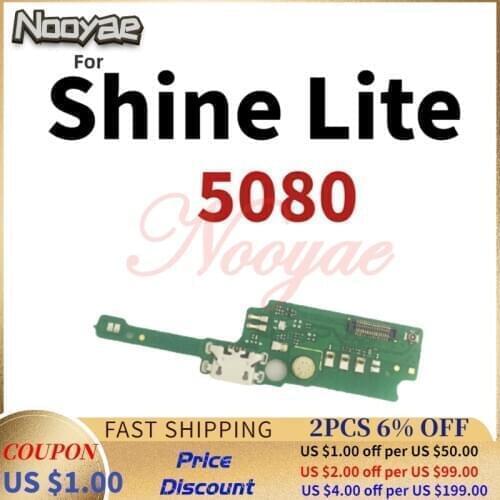 For Alcatel Shine Lite OT5080 5080X 5080U USB Charger Dock Charging Port Connect Microphone Flex Cable 10pcs/lot