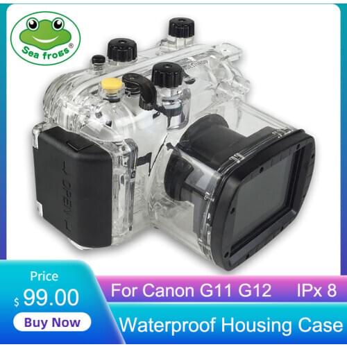 For Canon G11 G12 Camera Diving Case Underwater Dive Bag Waterproof Camera Box Transparent Diving Cover Waterproof Housing Case