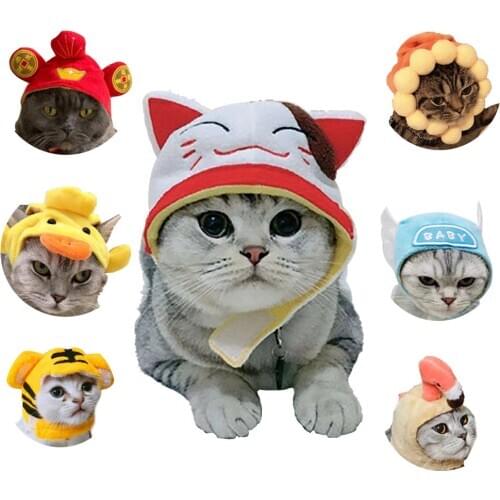 Pet Decorative Cap Cat Hat Cute cat and dog Christmas Halloween dress tiara wig cat hat pet decoration pet supplies
