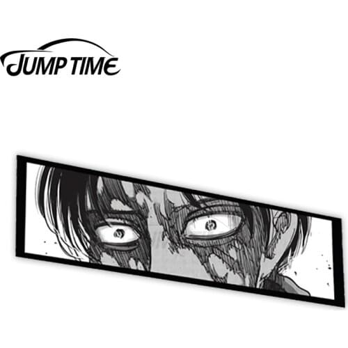 JumpTime 13 x 4.2cm For Attack on Titan Levi Ackerman Decal Car Sticker Cartoon 3D Decal Auto Refrigerator Laptop Vinyl Car Wrap