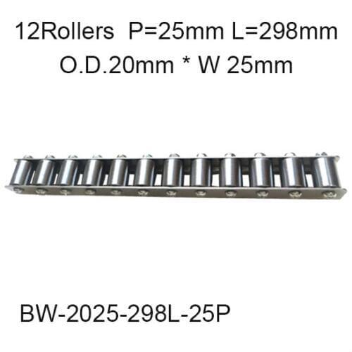 Wheel conveyor steel 12 pcs wheels / 25 Pitch * 298mm Long Skate Wheel Conveyor Capacity 30 Kgf with 4 Brackets Quality Replace