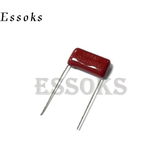10PCS 1600V152J 0.0015UF Pitch 15mm 1.5NF 1600V 152 152J CBB Polypropylene film capacitor