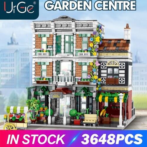 Urge MOC Creator City Street Series The Blooms Modular Garden Centre Model Building Blocks Bricks Toys For Kids Christmas Gifts