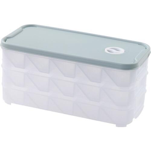 Multifun Refrigerator Fresh-keeping Dumpling Storage Box 2 Layers Portable Stackable Dumpling Container Holder Organizer 3layers