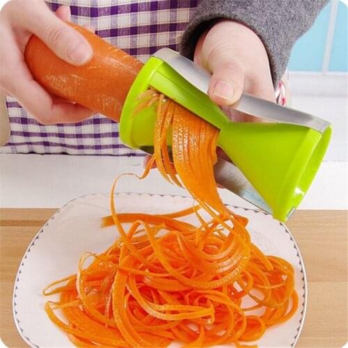 Funnel Model Spiral Slicer Vegetable Shred Device Cutter Gadget Cooking Tool Carrot Piece Grater New Kitchen Tools 4N1119