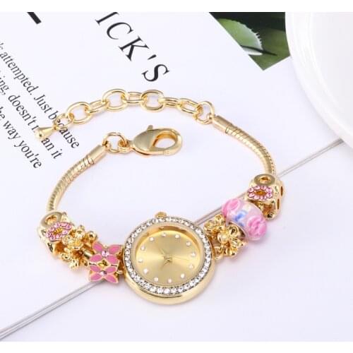 Fashion New Bracelet Accessories Beads Quartz Watch Pandora Series Matching Pattern Ornament Wristwatch
