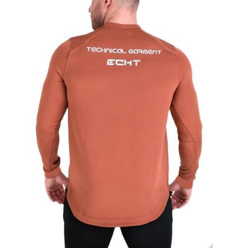 HETUAF 2018 new round collar mens casual T-shirt print brand clothes high qualitymens long sleeve T-shirt mens wear