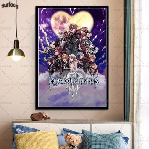 Kingdom Hearts Wall Art Poster Hot Game Anime Hot Pictures Prints Canvas Painting for Living Room Home Decor