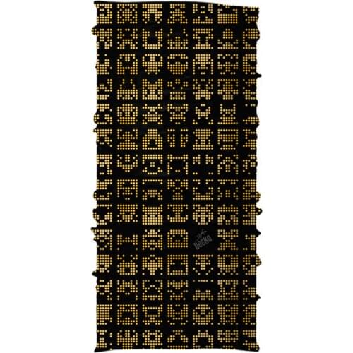 Necko Yellow Pixel Buff Bandana Face Mask-DN180 460044135