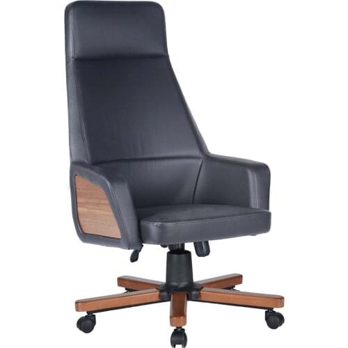 Space Office Sole Manager Chair-Wood-Black